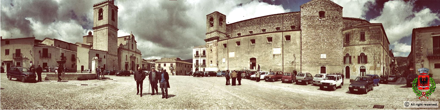 Umberto I Square (historic photo)- Palazzo Adrian